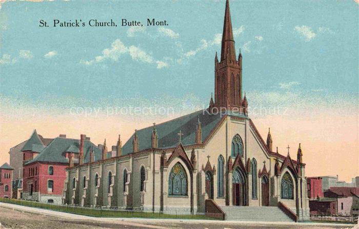 Butte Montana USA St-Patricks-Church Kirche Kirchturm Neugotik Treppen Ziegel Za
