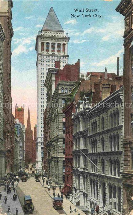 NEW YORK City USA Wall-Street Wolkenkratzer Hochhaeuser Strassenszene Automobile