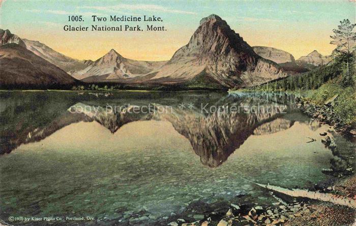 Glacier National Park Montana USA Two-Medicine-Lake Glacier-National-Park Berge