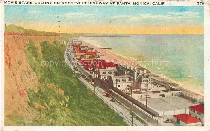 Santa Monica California USA Movie-Stars-Colony Roosevelt-Highway Strandkolonie K