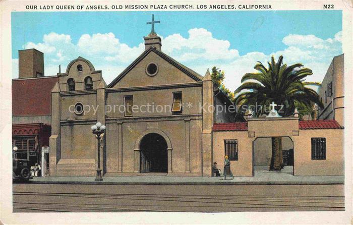 LOS ANGELES California USA Our-Lady-Queen-of-Angels Old-Mission-Plaza-Church Kir