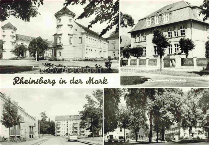 Rheinsberg Brandenburg Sanatorium-Helmut-Lehmann Polytechnische-Oberschule Markt