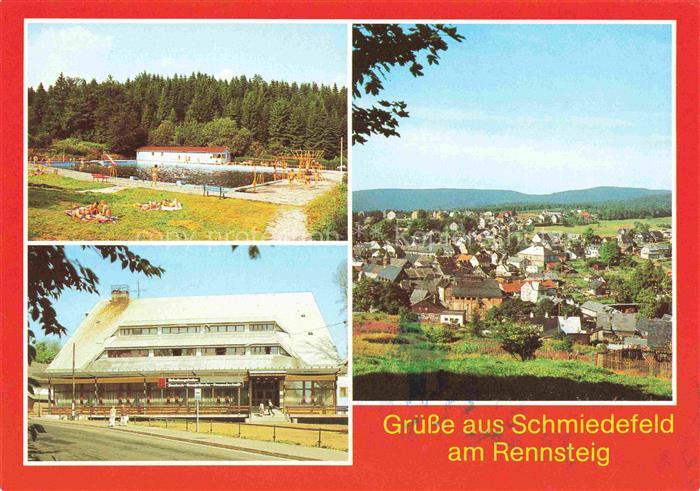 Schmiedefeld Rennsteig Thueringen Freibad Panorama Erholungsort Rennsteig Kultur