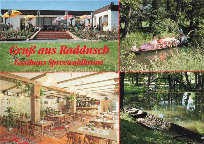 Raddusch Vetschau Spreewald Brandenburg Gasthaus-Spreewaldkrone Terrasse Kahnfah