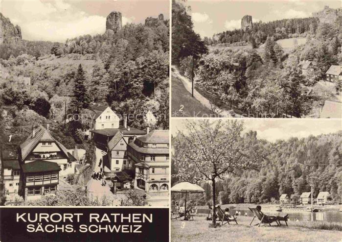 Rathen Saechsische Schweiz Talwaechter Lokomotive Moench Liegewiese Elbe Felsgeb