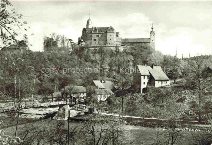 Rochsburg Mulde Lunzenau Sachsen Schloss-Rochsburg Mulde Bruecke Burg Fluss Hueg