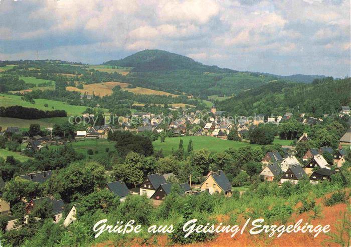 Geising Erzgebirge Sachsen Panorama Erzgebirge Dorf Berge Wiesen Wohnhaeuser