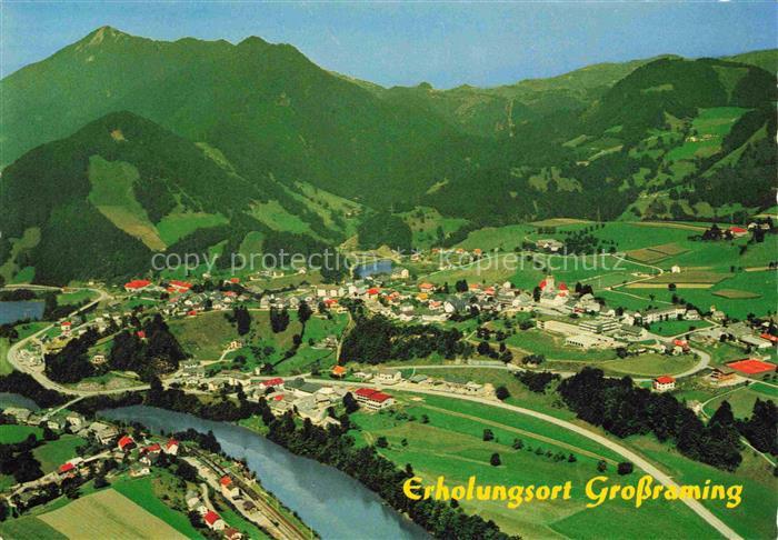 Grossraming Steyr-Kirchdorf AT Ennstal Erholungsort Panorama Fluss Alpen Bergtal