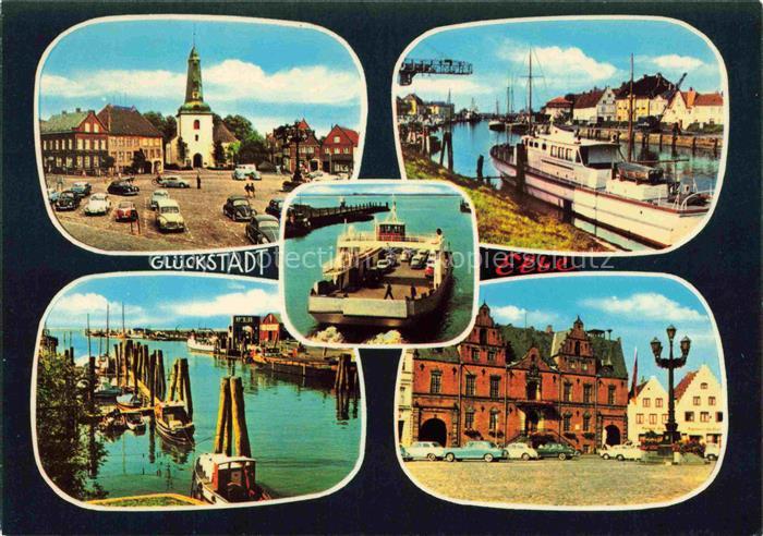 Glueckstadt Steinburg Schleswig-Holstein Markt Kirche Hafen Faehrschiff Innenhaf