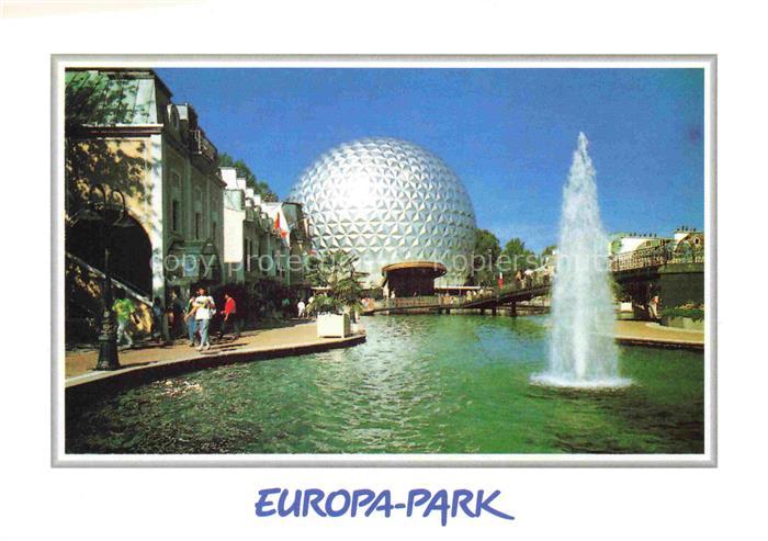 Rust Ortenaukreis BW Europa-Park Euro-Sat Quartier-Français Kugel Springbrunnen