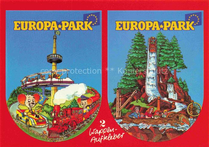 EUROPA-PARK Rust Ortenaukreis BW Euro-Tower Tiroler-Wildwasserbahn Mascot Eisenb