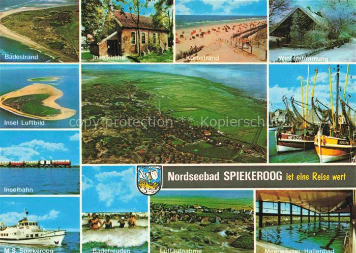 Spiekeroog Nordseeinsel Niedersachsen Baedestrand Inselkirche Korostrand Inselba