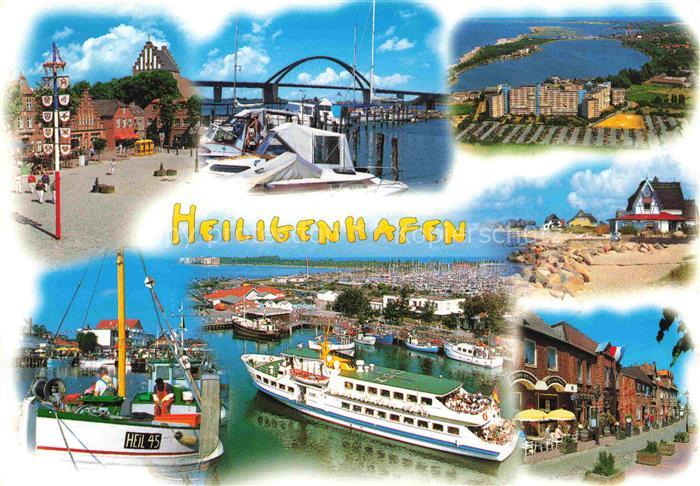 Heiligenhafen Ostseebad Schleswig-Holstein Marktplatz Maibaum Sportboothafen Bru