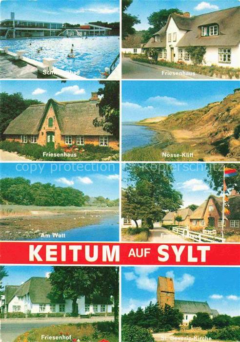 Keitum Sylt Schwimmbad Friesenhaus Noesse-Kliff Watt Friesenhof Severin-Kirche R