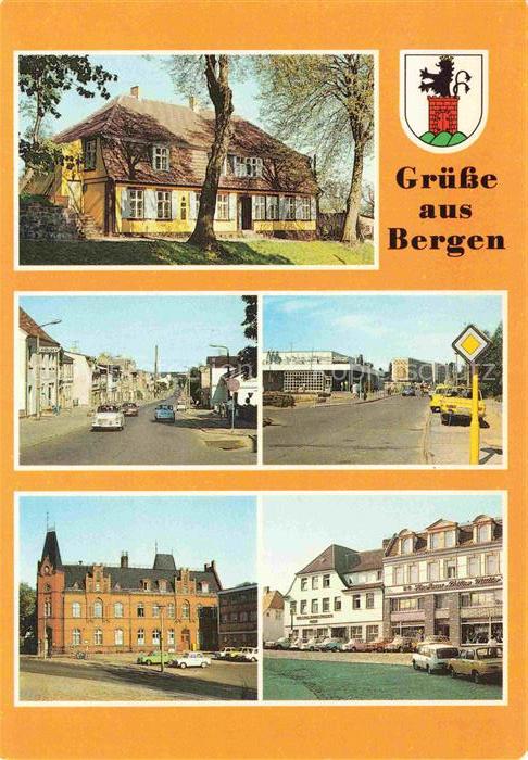 Bergen Ruegen Geburtshaus-Billroths Bahnhofstrasse Neustadt Post HO-Gaststaette-