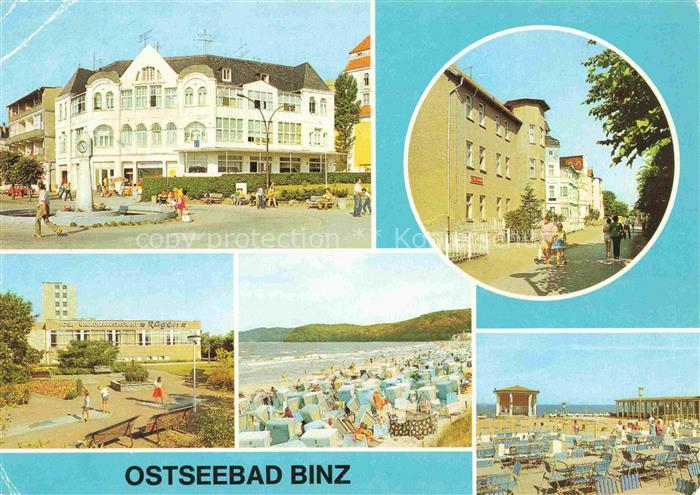 BINZ Ruegen Promenade Kaufhaus FDGB-Erholungsheim-Rosa-Luxemburg FDGB-Urlauberre
