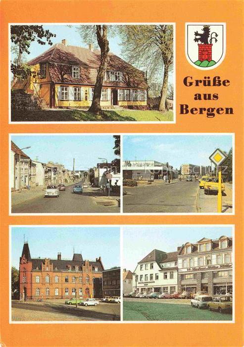 Bergen Ruegen Geburtshaus-Billroths Bahnhofstrasse Neustadt Post HO-Gaststaette-