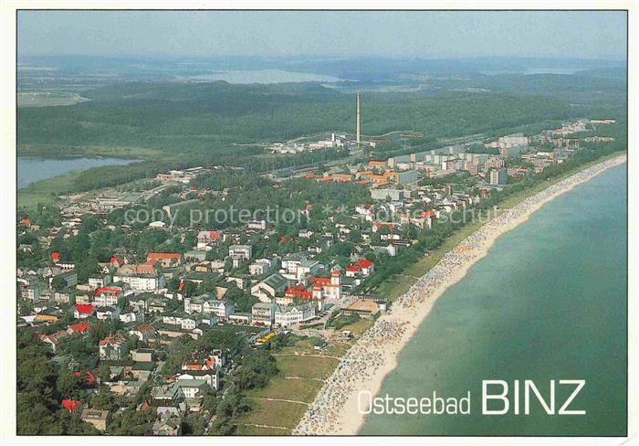 BINZ Ruegen Fliegeraufnahme Strand Ortsansicht Wald Ostsee Kuehlungsborn