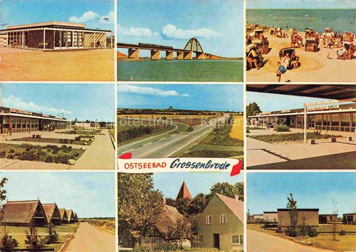 Grossenbrode Ostseebad Schleswig-Holstein Ostseebad Strand Strandkoerbe Bruecke
