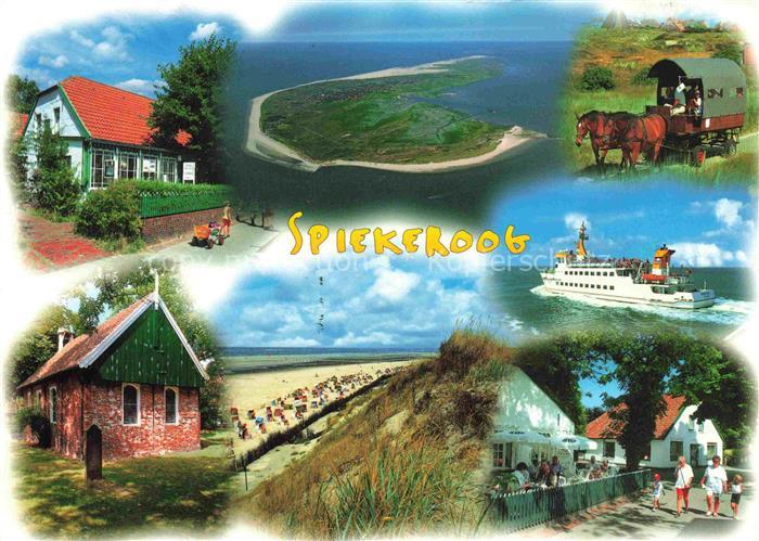 Spiekeroog Nordseeinsel Niedersachsen Nordseeheilbad Faehre Strand Strandkoerbe