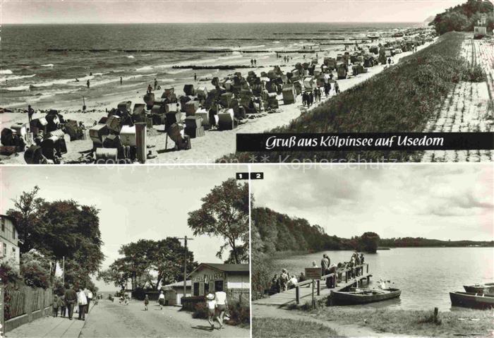 Koelpinsee Loddin Usedom Mecklenburg-Vorpommern Strandkoerbe Strandpromenade Str