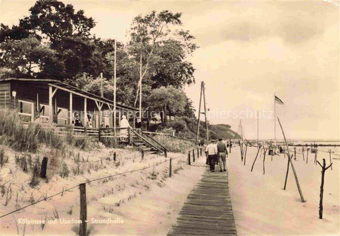 Koelpinsee Loddin Usedom Mecklenburg-Vorpommern Strandhalle Strand Bohlenweg Bad