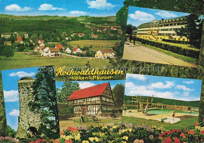 Hochwaldhausen Grebenhain Hessen Kurheim Totalansicht Taufstein Bismarckturm Teu
