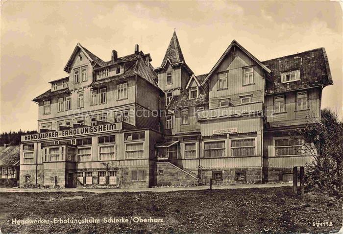 Schierke Harz Handwerker-Erholungsheim Oberharz Holzfassade Kurort Wintersportpl