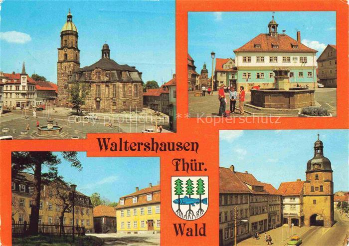 Waltershausen Gotha Thueringen Stadtkirche Rathaus-am-Markt Salzmannschule Nikol