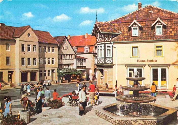 Bad Salzungen Wartburgkreis Thueringen Markt Mohren-Apotheke Volksbuchhandlung B
