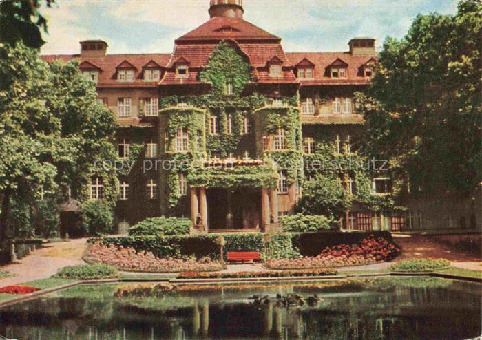 Glauchau Sachsen Krankenhaus Park Teich Efeu Garten Blumen