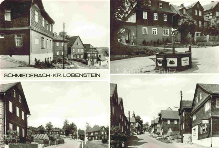 Schmiedebach Lehesten Thueringer Wald Dorfansicht Fachwerkhaus Brunnen Strasse M