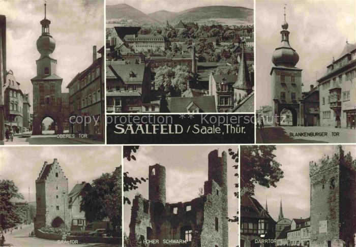Saalfeld Saale Thueringen Oberes-Tor Blankenburger-Tor Saaltor Hohe-Schwarm Darr