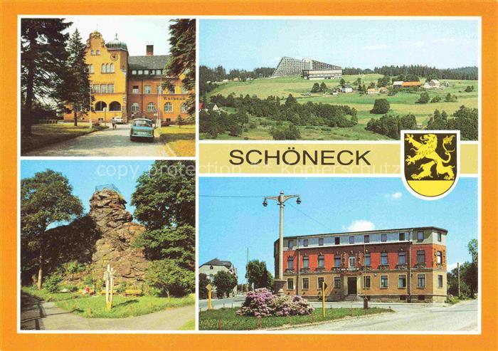 Schoeneck Vogtland Sachsen Rathaus Ferienhotel-Karl-Marx Alter-Soell Hotel-Schoe