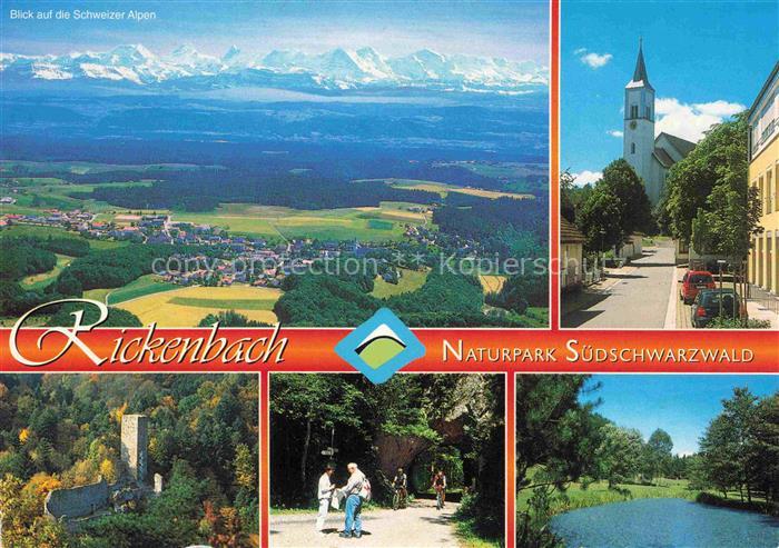 Rickenbach Hotzenwald Naturpark-Suedschwarzwald Schweizer-Alpen Kirche Burgruine