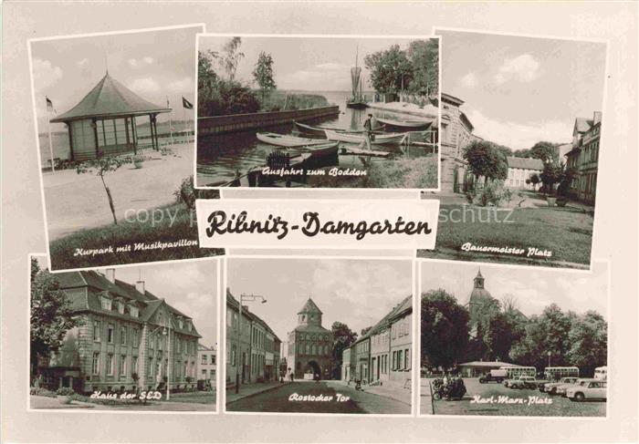 Ribnitz-Damgarten Ostseebad Kurpark Musikpavillon Bodden Hafen Bauermeister-Plat
