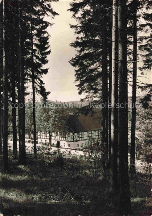 Sosa Erzgebirge Riesenberger-Haeuser Gaststaette Fachwerkhaus Wald Tannen Erzgeb