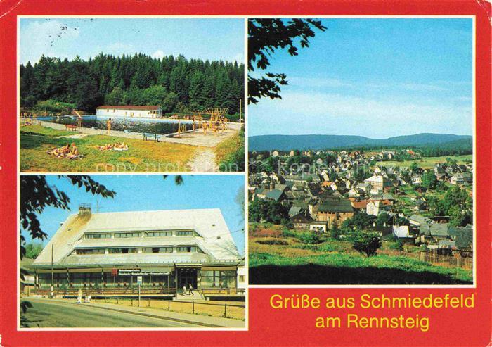 Schmiedefeld Rennsteig Thueringen Rennsteig Waldbad-Crux Freibad FDGB-Erholungsh