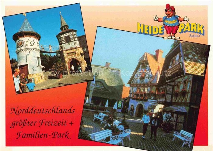 Soltau Soltau-Fallingbostel Niedersachsen Heide-Park Eingang Turm Fachwerkhaus F
