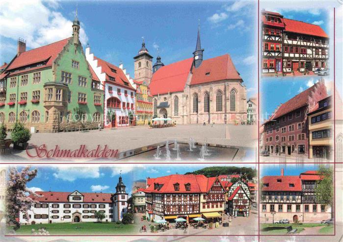 Schmalkalden Thueringen Rathaus Stadtkirche-St-Georg Schloss-Wilhelmsburg Altmar