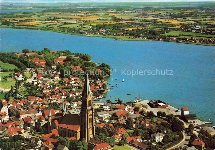 SCHLESWIG-CITY Holstein Schlei Dom Altstadt Fliegeraufnahme Hafen Segelboote Kir