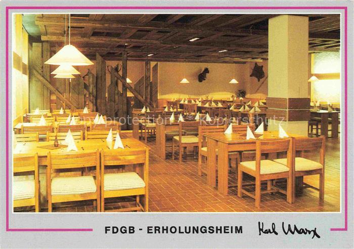 Schoeneck Vogtland Sachsen FDGB-Erholungsheim Baudenrestaurant Innenraum Restaur