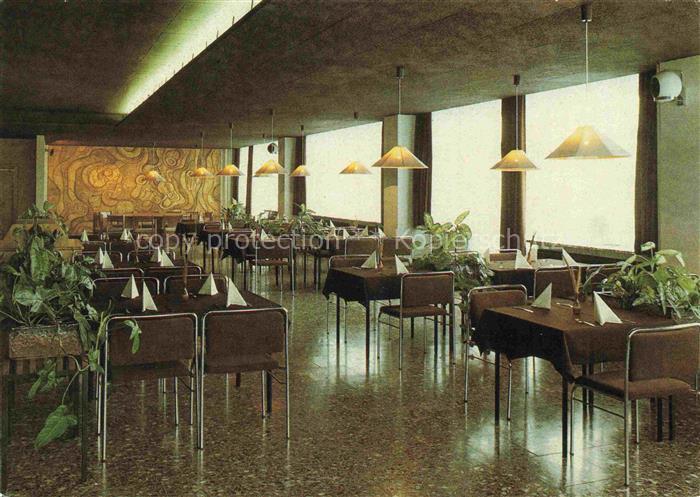 Schoeneck Vogtland Sachsen FDGB-Erholungsheim Gaststaette Restaurant Innenraum W