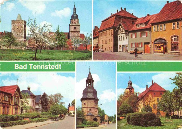 Bad Tennstedt Thueringen Welchberg Markt Kurstrasse Osthofer-Tor Rathaus Kurhaus