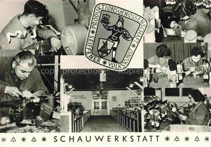 Seiffen Erzgebirge Schauwerkstatt Volkskunst Drechselei Holzspielzeug Nussknacke