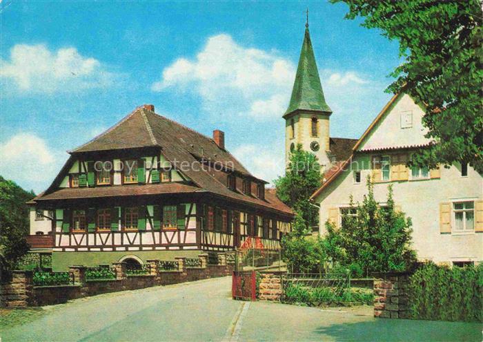 Zell Harmersbach BW Luftkurort Fachwerkhaus Kirche Kirchturm Pfarrhofgraben Schw