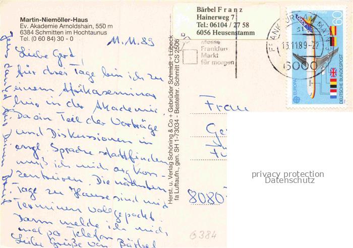Arnoldshain Schmitten Hochtaunuskreis Hessen Martin-Niemoeller-Haus Ev.-Akademie – Bild 2