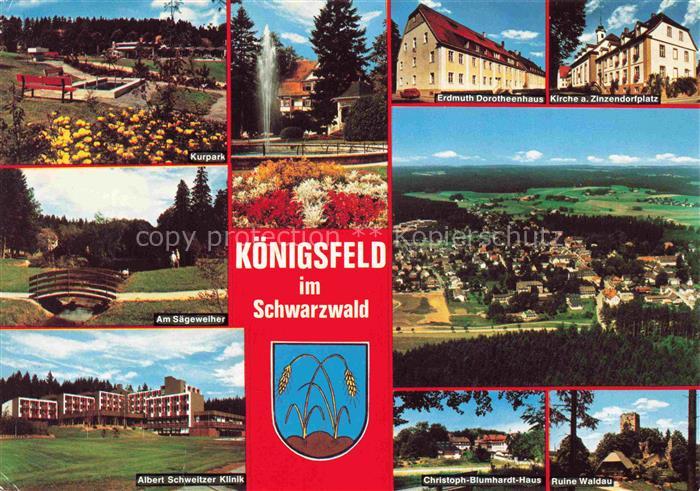 Alt Koenigsfeld Schwarzwald Kurpark Fontaene Dorotheenhaus Zinzendorfplatz Sagew