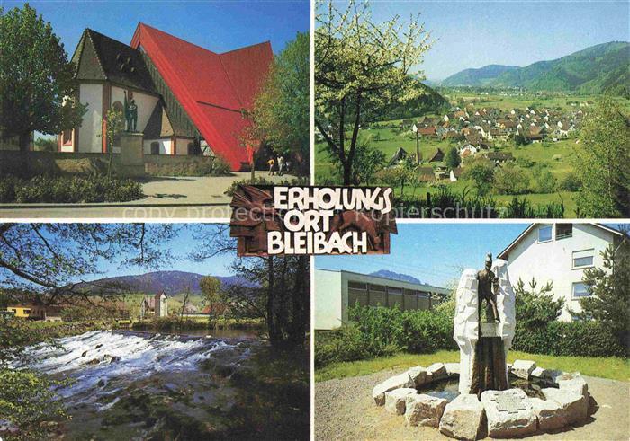 Bleibach Elztal Gutach Breisgau BW Kirche Panorama Schwarzwald Fluss Statue Dorf