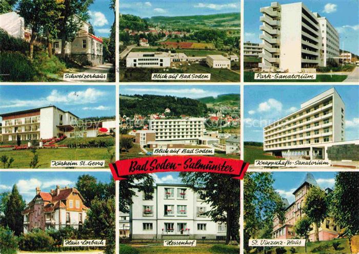 Bad Soden-Salmuenster Hessen Schweizerhaus Park-Sanatorium Kurheim-St-Georg Knap